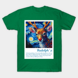 Rudolph in starry night T-Shirt